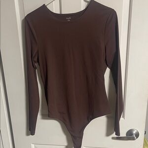 nuuds Chocolate Long Sleeve Bodysuit